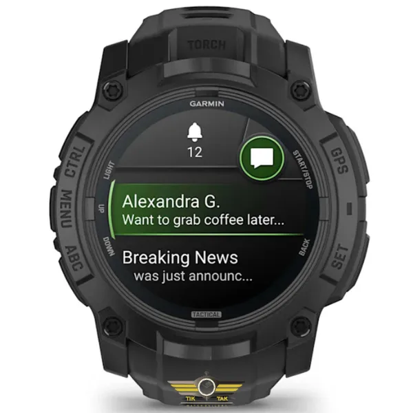 ساعت گارمین Instinct 3 – 50 mm AMOLED Tactical Black