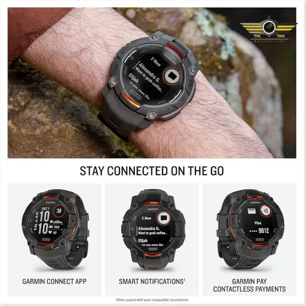 ساعت گارمین Instinct 3 – 50 mm Solar Black