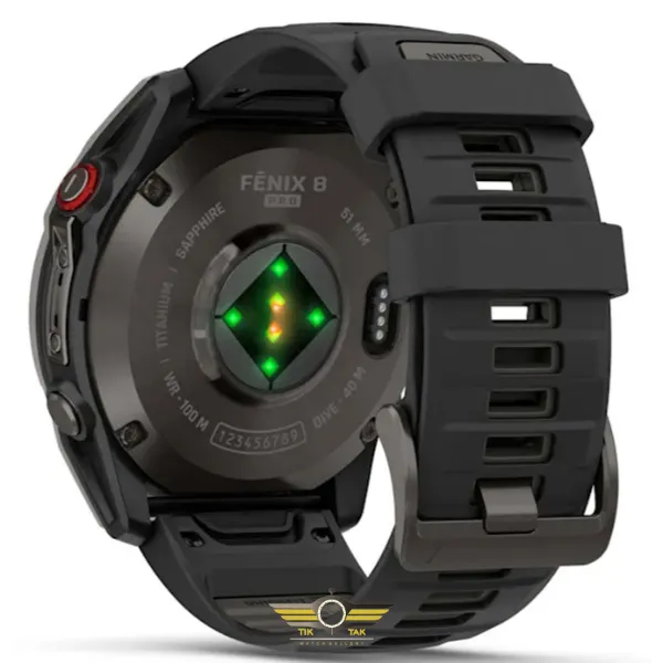 ساعت گارمین fenix 8 Pro – 51 mm AMOLED Sapphire Carbon Gray