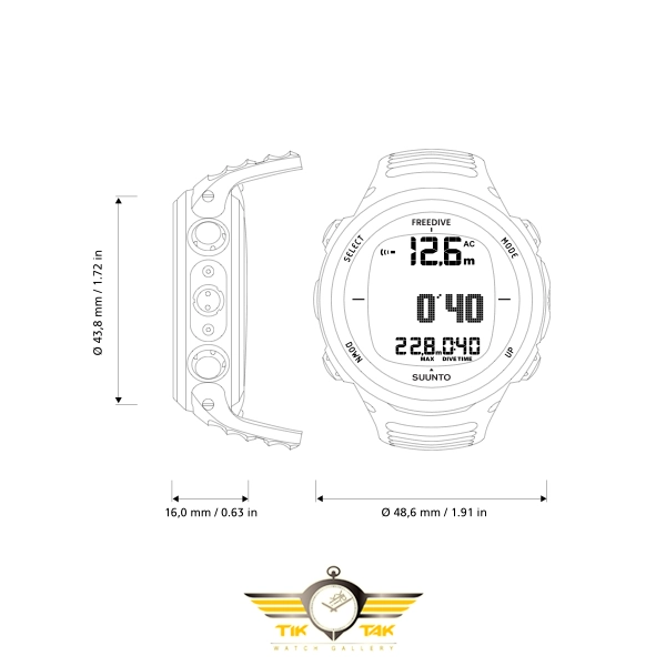 مشخصات ساعت سونتو Suunto D4f Black