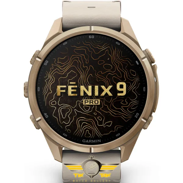 ساعت گارمین Fenix 9 Pro 43mm Autumn Gold Titanium with Bone