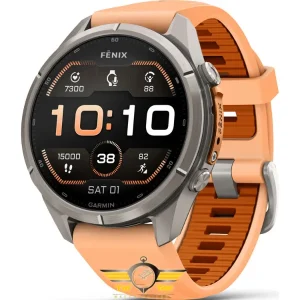 ساعت گارمین Fenix 9 Pro 43mm Titanium with Shell Pink/Autumn Orange
