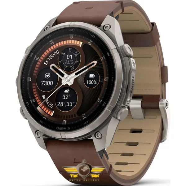 ساعت گارمین Fenix 9 Pro 47mm Titanium with Walnut