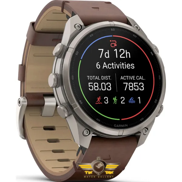 ساعت گارمین Fenix 9 Pro 47mm Titanium with Walnut
