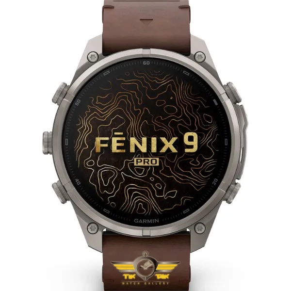 ساعت گارمین Fenix 9 Pro 47mm Titanium with Walnut