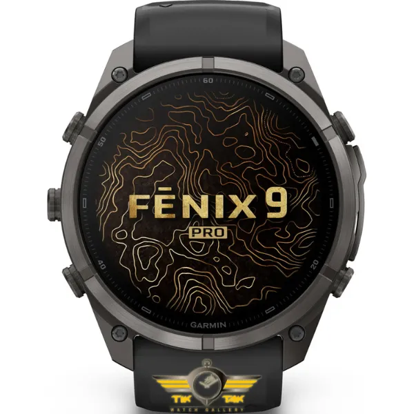 ساعت گارمین Fenix 9 Pro 51mm Carbon Gray DLC Titanium with Black