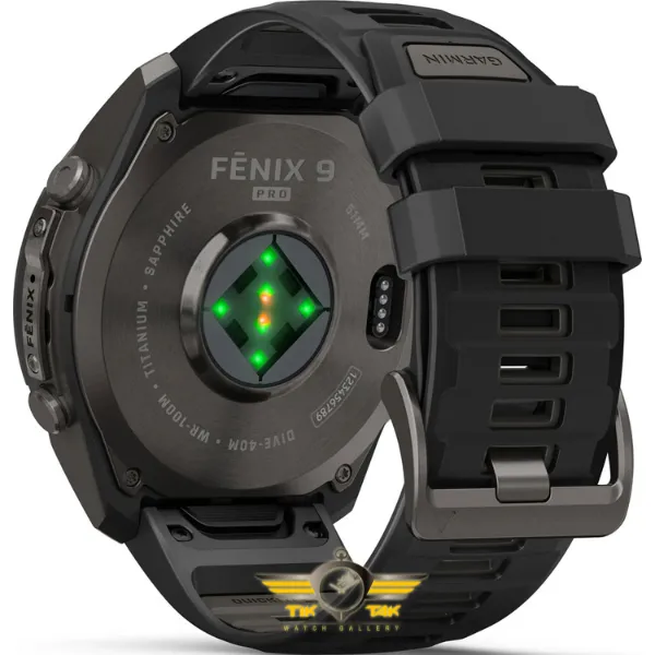 ساعت گارمین Fenix 9 Pro 51mm Carbon Gray DLC Titanium with Black