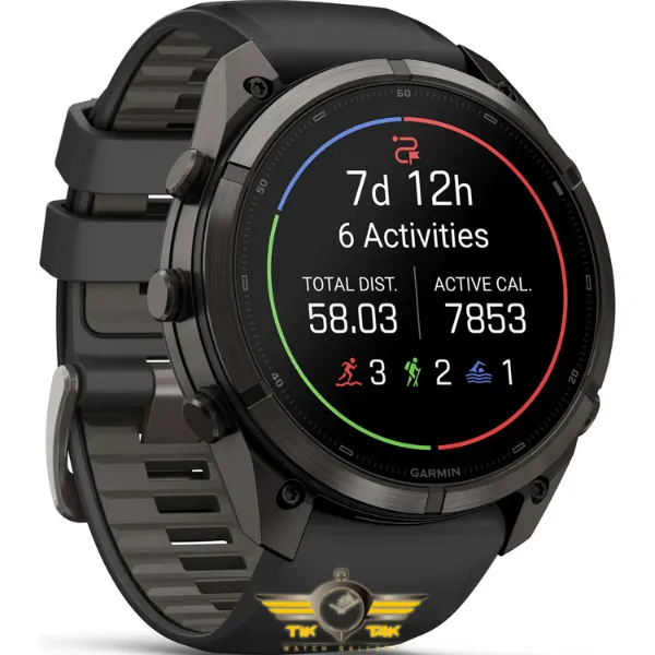 ساعت گارمین Fenix 9 Pro 51mm Carbon Gray DLC Titanium with Black